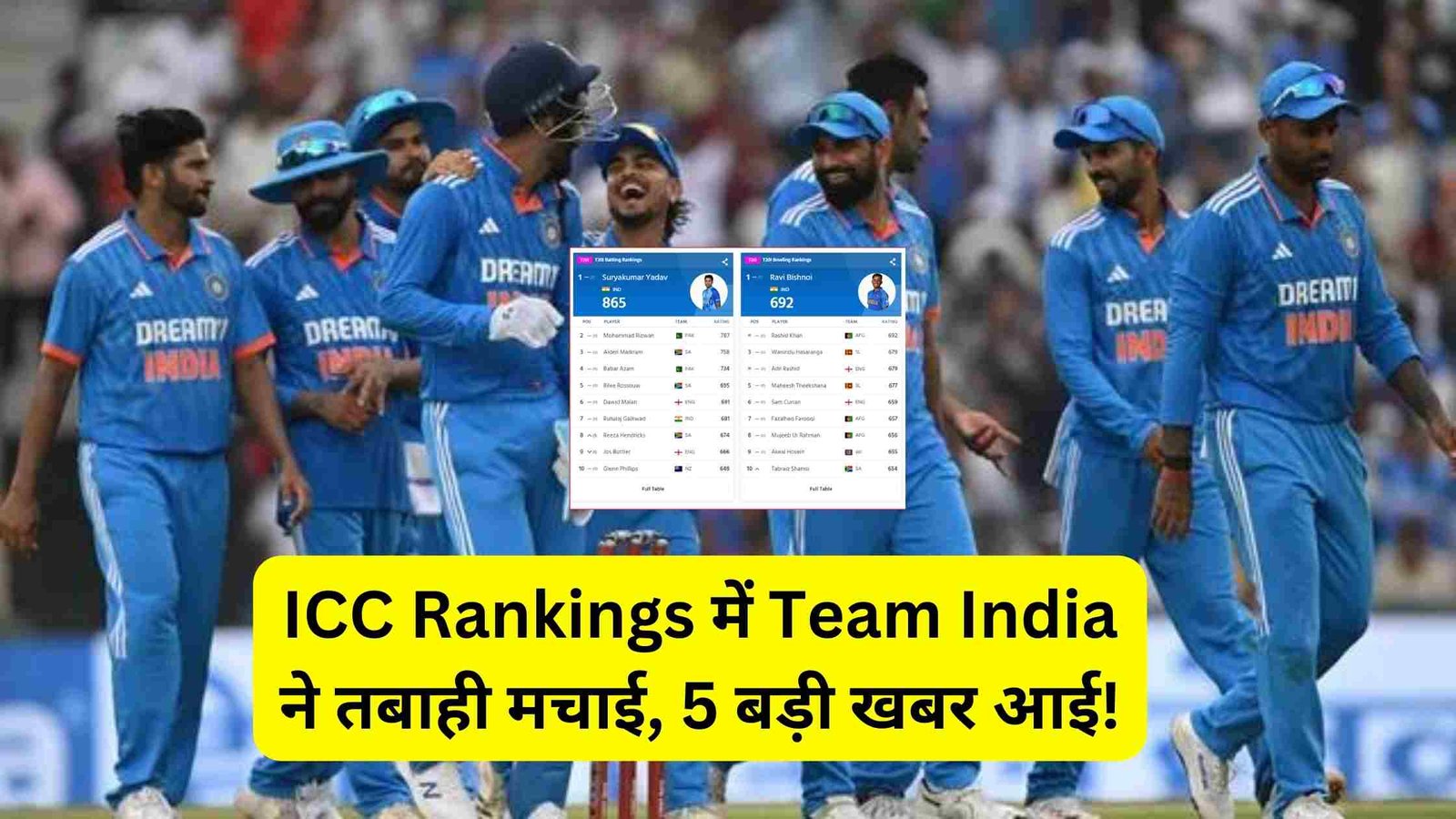 ICC Rankings mai india ne machai